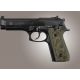Hogue Taurus PT-99 PT-92 PT-100 PT-101 With Decocker Checkered G-10 - G-Mascus OD Green Camo 99178