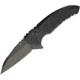 Hogue X1 Microflip Button Lock Folding Knife, 2.75 black finish 154CM stainless Wharncliffe bla, Black matte finish aluminum handle, 24166