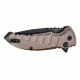Hogue X1-Microflip Folding Knife, 2.75in Drop Point Blade, Black Finish Alum Frame, Matte Flat Dark Earth 24177