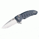 Hogue X1-Microflip Folding Knife, 2.75in Drop Point Blade, Tumble Finish Alum Frame, Matte Gray, 24172