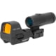 HOLOSUN HE510C-GR 1x 0.91x1.26in Reflex Red Dot Sight and HM3X 3x Magnifier Combo