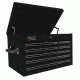 Homak 27in Professional Extended Top Chest w/ 9 Drawers, Black BK02027901