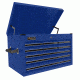 Homak 27in Professional Extended Top Chest w/ 9 Drawers, Blue BL02027901