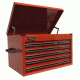 Homak 27in Professional Extended Top Chest w/ 9 Drawers, Red RD02027901