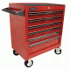 Homak 27in Professional Rolling Cabinet w/ 6 Drawers, Red RD04062601