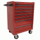 Homak 27in Professional Rolling Cabinet w/ 7 Drawers, Red RD04072601