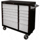 Homak 27in SE Series Rolling Cabinet w/ 12-Drawers, Black And Gray BG04041123