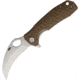 Honey Badger Knives Claw Linerlock Folding Knife, 3.38 satin finish 8Cr13MoV stainless blade, Tan textured GRN handle, HB1102