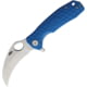 Honey Badger Knives Claw Linerlock Folding Knife, 3" satin finish 8Cr13MoV stainless blade, Blue textured GRN handle, HB1149