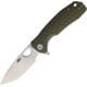 Honey Badger Knives Medium Linerlock Folding Knife, 3.13" satin finish 8Cr13MoV stainless drop point b, Green textured GRN handle, HB1013
