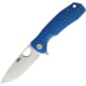 Honey Badger Knives Medium Linerlock Folding Knife, 3.13" satin finish D2 tool steel drop point blade, Blue textured GRN handle, HB1058