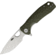 Honey Badger Knives Small Linerlock Folding Knife, 2.75 satin finish 8Cr13MoV stainless drop point b, Green textured GRN handle, HB1023