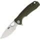 Honey Badger Knives Small Linerlock Folding Knife, 2.75" satin finish 8Cr13MoV stainless drop point b, Green textured GRN handle, HB1023