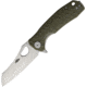 Honey Badger Knives Warncleaver Linerlock Folding Knife, 2.75 satin finish D2 tool steel blade, Green textured GRN handle, HB1169