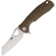 Honey Badger Knives Warncleaver Linerlock Folding Knife, 3.13 satin finish 8Cr13MoV stainless blade, Tan textured GRN handle, HB1039