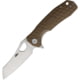 Honey Badger Knives Warncleaver Linerlock Folding Knife, 3.13" satin finish 8Cr13MoV stainless blade, Tan textured GRN handle, HB1039