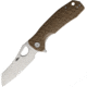 Honey Badger Knives Warncleaver Linerlock Folding Knife, 3.63 satin finish 8Cr13MoV stainless blade, Tan textured GRN handle, HB1032