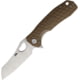 Honey Badger Knives Warncleaver Linerlock Folding Knife, 3.63" satin finish 8Cr13MoV stainless blade, Tan textured GRN handle, HB1032