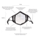 Honeywell Dual Layer Face Cover with 8 Replaceable Filters, Dark Gray, RWS-50111