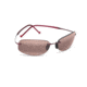 Maui Jim Honolua Bay Sunglasses w/ Burgundy Frame and Maui Rose Lenses - R516-07, Quarter View