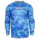 Hook &amp; Tackle Fractal Camo Waves UV Fishing Shirt 8-20, C013975L-600-L
