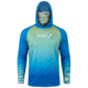 Hook &amp; Tackle Mens Mahi Camo UV Fishing Hoodie Mask L/S, M01301HM-225-2XL
