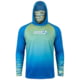 Hook &amp; Tackle Mens Mahi Camo UV Fishing Hoodie Mask L/S, M01301HM-225-L