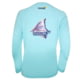 Hook &amp; Tackle Womens Redfish Tail L/S UV Fishing Shirt, W013014-001-L