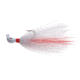 Hookup Inshore Premium Bucktail Jig, 1/4 oz White/Red/White, 2/0 VMC Perma Steel Hook, 112-03