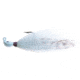 Hookup Inshore Premium Bucktail Jig, 3/8 oz, White/Griz 4/0 VMC Perma Steel Hook, 115-10