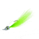 Hookup Weedless Bucktail Jig 1/4 oz, White/Green, 1/0 Mustad Forged Duratin Hook, 113-13