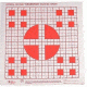 Hoppes 100 yd. Multiple Crosshair Sighting Target 14x14 100 PK S10B