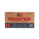 Hornady Frontier .223 Remington 55 Grain Full Metal Jacket Brass Cased Centerfire Rifle Ammo, 20 Rounds, FR100