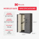 Hornady Mobilis Gun Safe - Double Door, 34 x 59x 25 in, Black/Gray, 95071