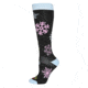 Hot Chillys Snowflakes Mid Volume Sock - Womens, Snowflakes/Black, Small, HC2848P-449-S