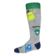 Hot Chillys Youth Doods Mid Volume Sock, Doods/Grey, Medium, HC2833P-736-M
