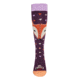 Hot Chillys Youth Little Fox Mid Volume Sock, Little Fox/Purple, Extra Small, HC2836P-084-XS