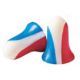 Howard Leight USA Shooters Earplugs, Individual 10 Pair Pack Red/White/Blue R-01891-PK-1