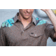 Howler Brothers Ranchero Polo - Men's, Brown Heather / Third Coast Print, Small, 125119S-BTC-S