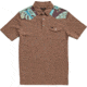 Howler Brothers Ranchero Polo - Mens, Brown Heather / Third Coast Print, Large, 125119S-BTC-L