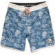 Howler Brothers Stretch Bruja Boardshort - Mens, Outpost Print / Chalk Blue, 35, 131619S-OPB-35