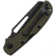 Hpa Jungle Operator Automatic Folding Knife, 4.25in Closed, 3.25in Black Oxide Coated Serrated 420J2 SS Blade, OD Green Textured G10 Handle, JUNGLE OPERATOR FOLDING