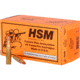 HSM Ammunition Varmint .222 Remington 40 Grain Hornady V-MAX Brass Cased Centerfire Rifle Ammo, 50 Rounds, HSM-222-3-N