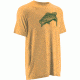 HUK Inked Bass Tee, Heather Orange, Extra Large H1000039HOGXL