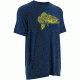 HUK Inked Walleye Tee, Heather Navy, Small H1000040 HNVS