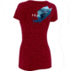HUK KScott Rising Sail Ladies Vneck T, Heather Red, Extra Large H1000050HRDXL