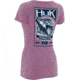HUK KScott Tuna Ladies Vneck T, Heather Pink, Medium H1000051SPHM