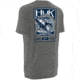HUK KScott Tuna Tee, True Grey Heather, XXL H1000035TGHXXL