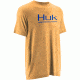 HUK Mens Logo Tee, Heather Orange H1000091HOGS