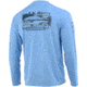 HUK Performance Fishing American Large Long Sleve Graphic T-Shirts - Mens, Carolina Blue, Large, H1200216-420-L